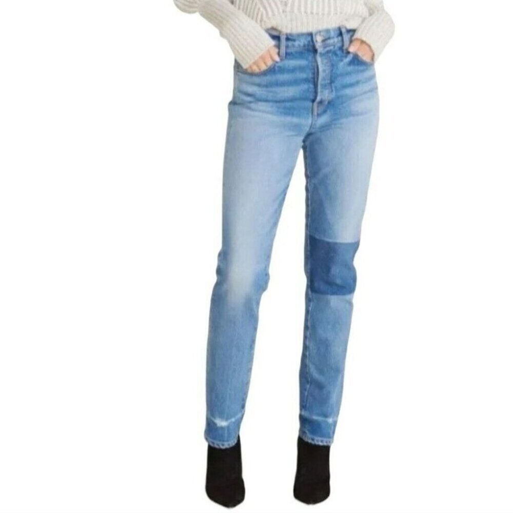Veronica Beard Ryleigh Patched Straight Leg Jeans Size 24/00